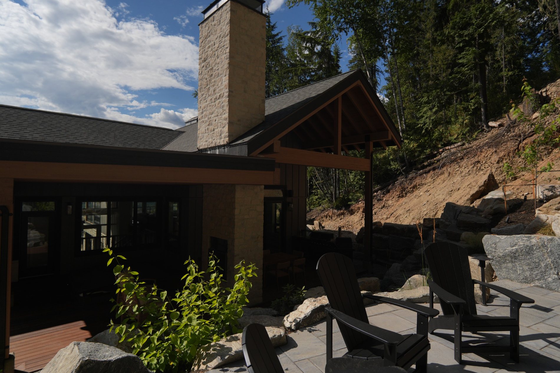 Outdoor deck at Sub Peak Chalet